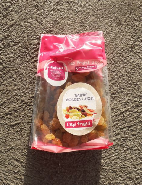 raisins secs 250gr IMPORT cat1/ cal nc